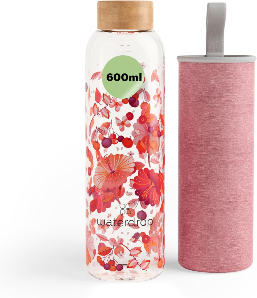 gourde en verre water drop